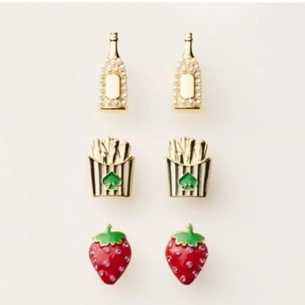 Kate Spade x Target set of 3 pairs of Earrings NIB